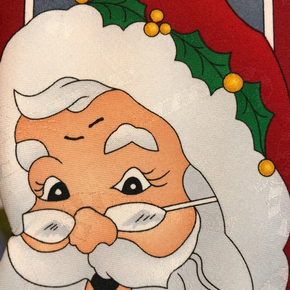 Vintage Jolly Holly Santa Claus Tie